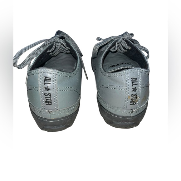 Converse Gray and Black Leather Allstars Size 8 - Picture 3 of 7